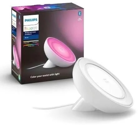 PHILIPS HUE Stolová múdra LED stmievateľná lampa HUE BLOOM s funkciou RGB, 7,1 W, teplá biela-studená biela, bie