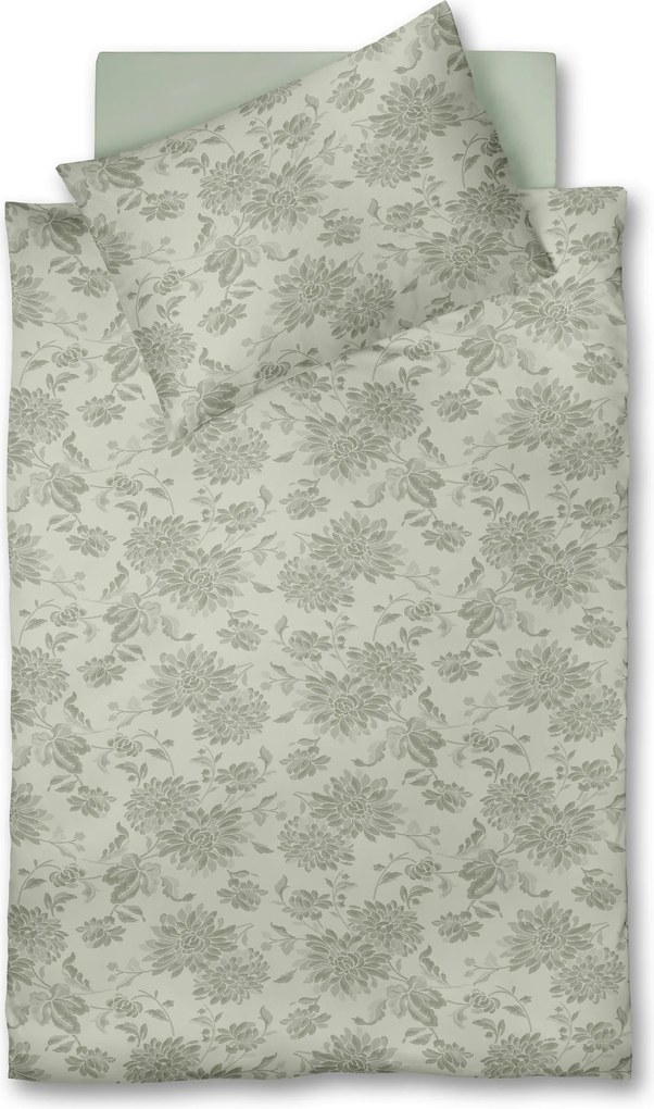 XXXLutz POSTEĽNÁ BIELIZEŇ, flanel, olivovozelená, 140/200 cm Fleuresse - Obliečky & plachty - 003273072901