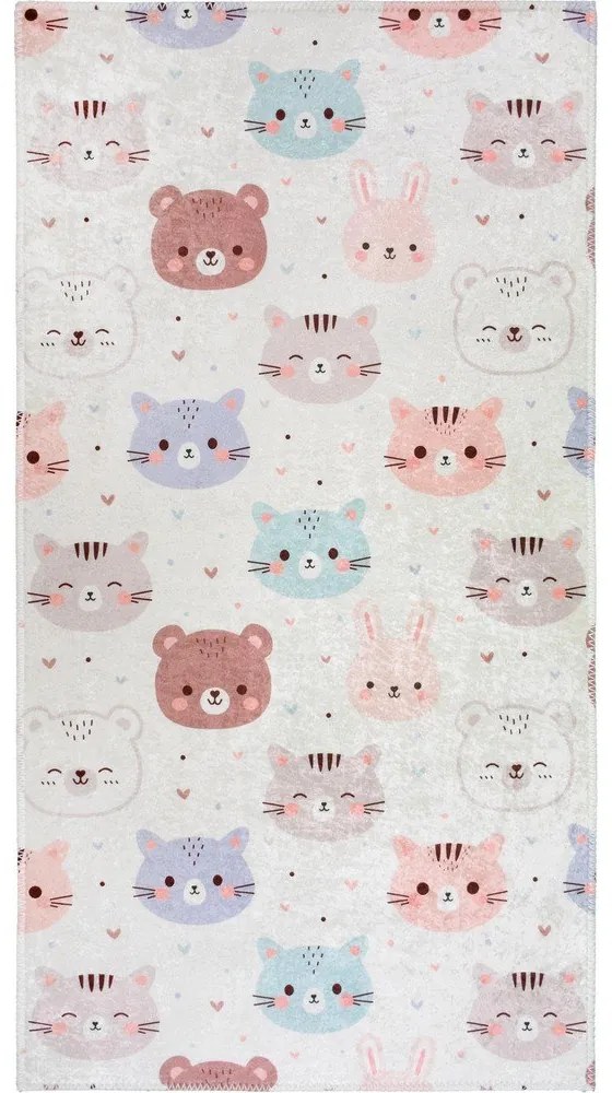 Slonovinový prateľný detský koberec 80x150 cm Cute Animals – Vitaus