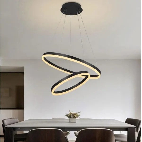 Brilagi - LED stmievateľný závesný luster na lanku CIRCLE LED/70W/230V 3000-6500K čierny+DO