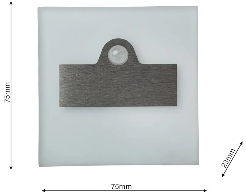 Schodiskové LED svietidlo Lumi, 1x LED 0,6w, 6500k, s, pohybový senzor
