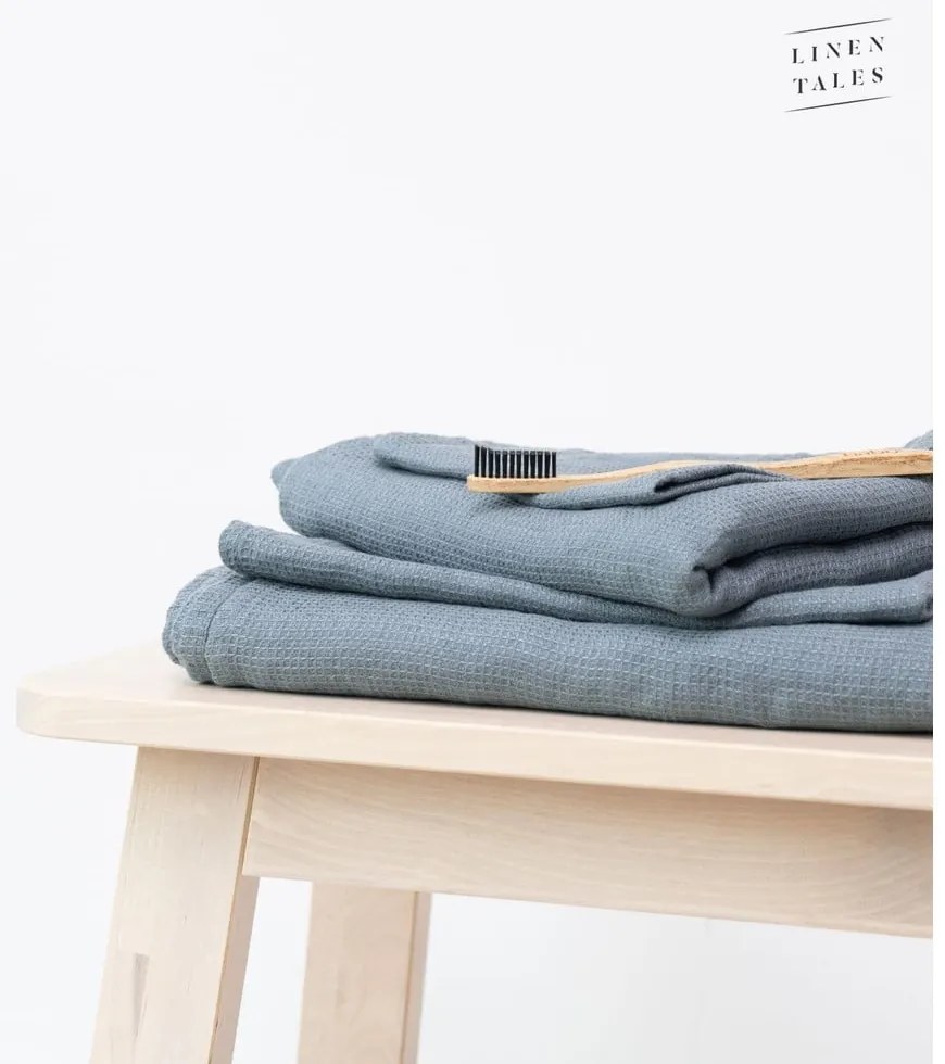 Modrý ľanový uterák 30x30 cm - Linen Tales