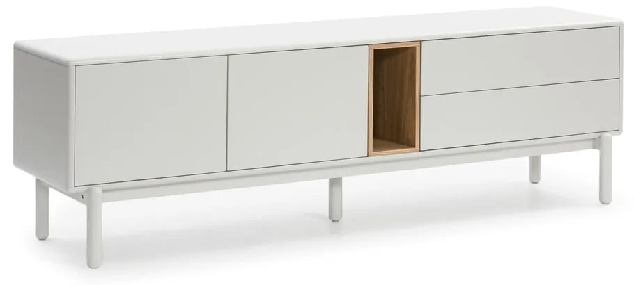 Krémovobiely TV stolík 180x56x40 cm Corvo – Teulat