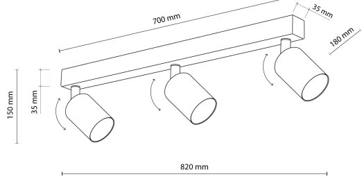 Bodové svietidlo NEX 3xGU10/10W/230V béžová