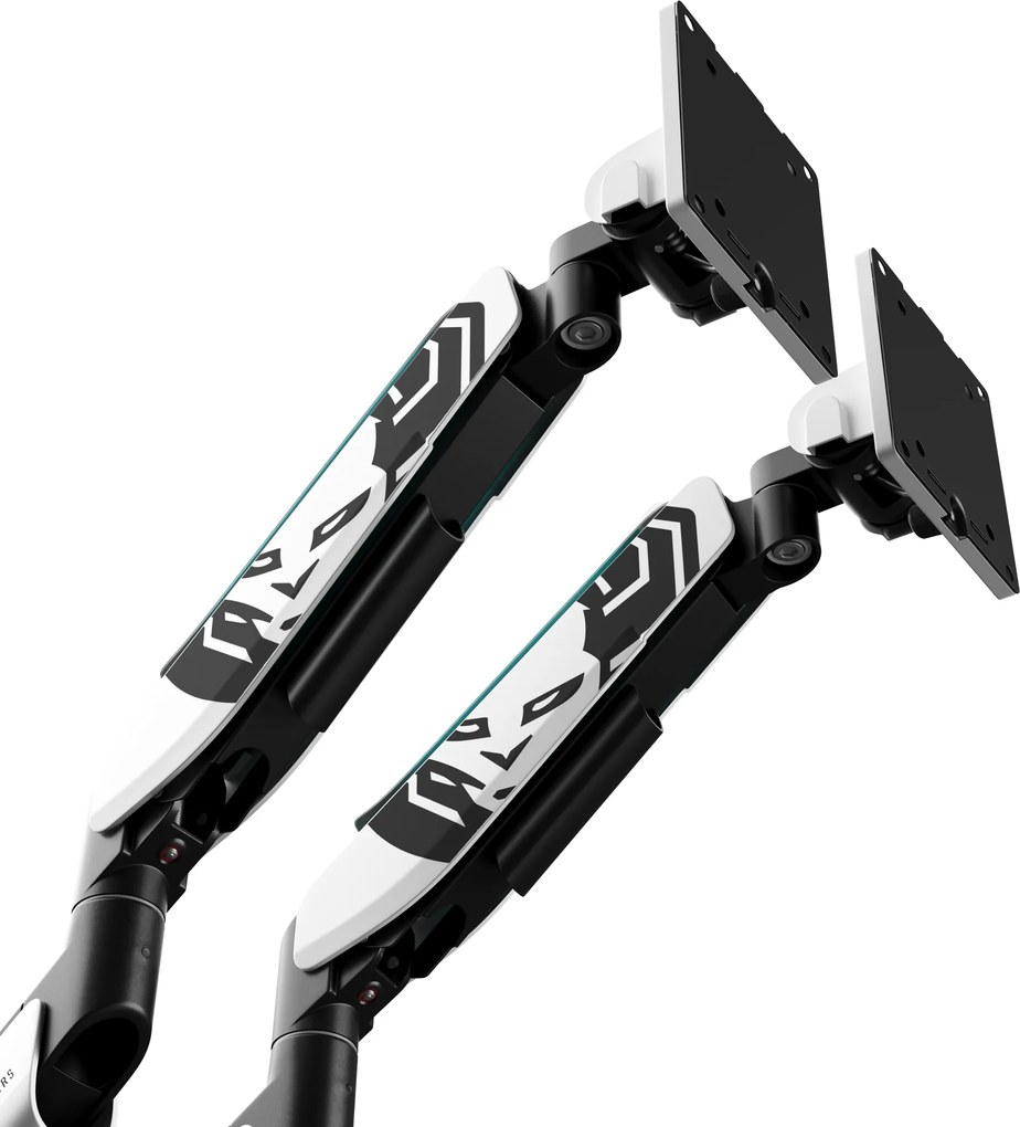 Dvojité rameno na monitory 35 palcov, bielo-čierne X-Arm Dual RGB