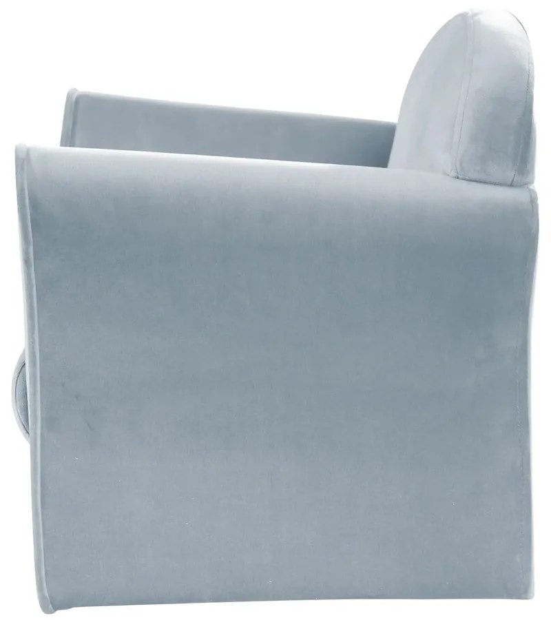 Svetlomodré zamatové detské kresielko Lil Sofa – Roba