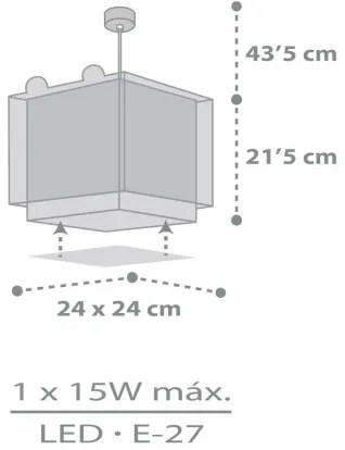 Dalber 64582 - Detský luster LITTLE FOX 1xE27/60W/230V
