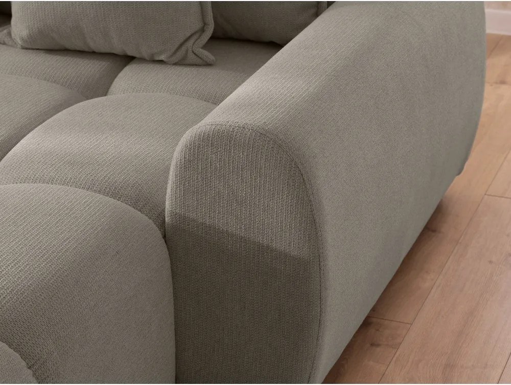 Taupe rohová pohovka (pravý roh/s leňoškou) Albane – Ropez