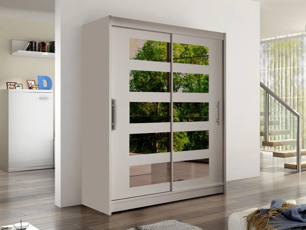 Skriňa Presto V, Farby: kašmír, Osvetlenie: osvetlenie LED RGB - farebné