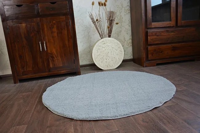 Koberec Micro fiber soft shaggy strieborný