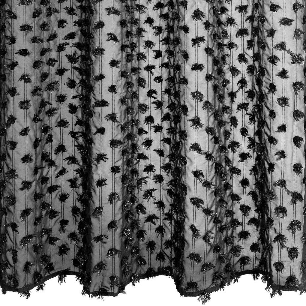 ZÁVES NA KRÚŽKOCH EVA MINGE AURELIA 135X250 CM ČIERNA