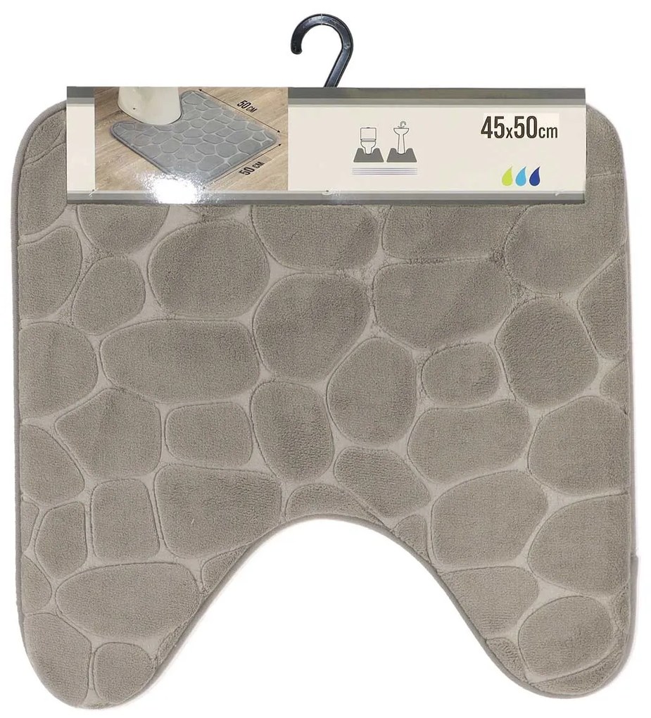 WC predložka Stones, 45x50 cm, sivá