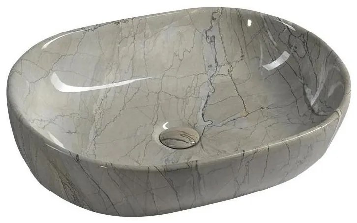 Sapho - Umývadlo na dosku DALMA 59x42 cm keramika/grigio