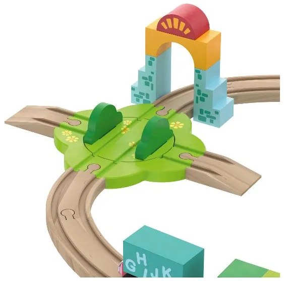 lupilu®  Drevená železničná súprava M (Montessori)  (100394864)