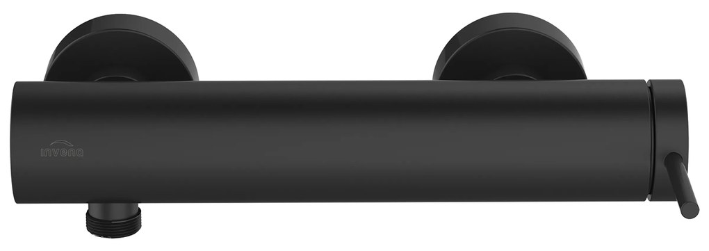 Invena Kalitea, nástenná sprchová batéria 150mm, čierna matná, INV-BN-72-004-V