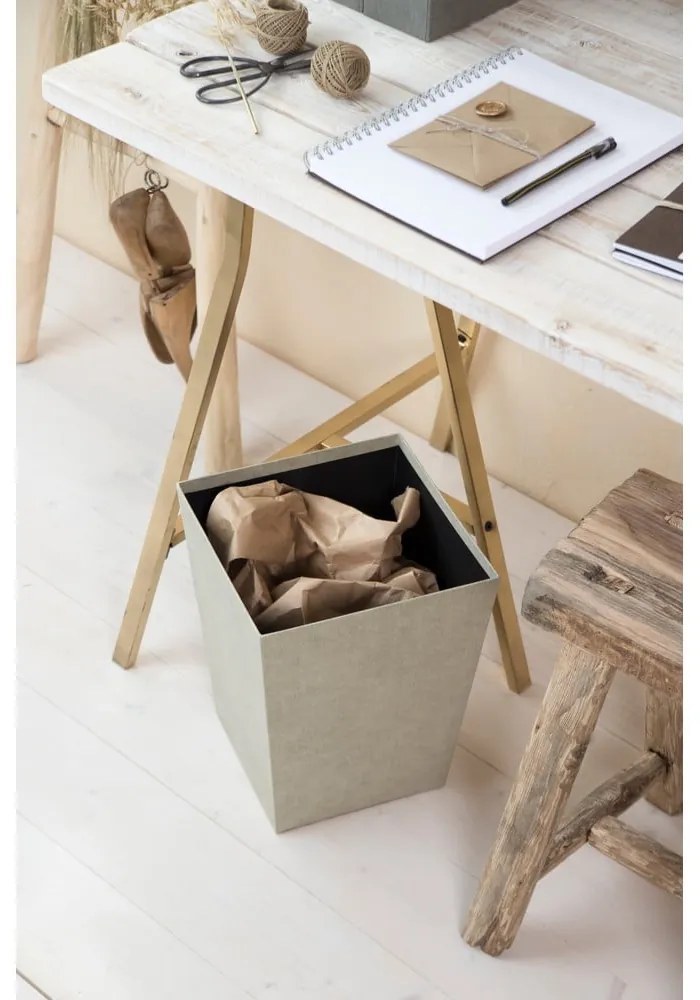 Béžový odpadkový kôš Sofia Canvas Paper Laminate – Bigso
