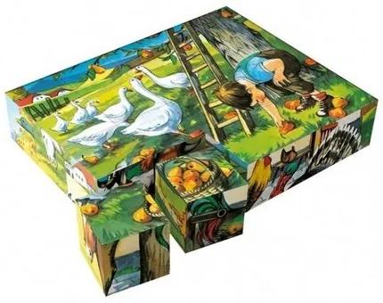 Kocky kubus Na statku drevo 20ks v krabičke 20x16x4cm