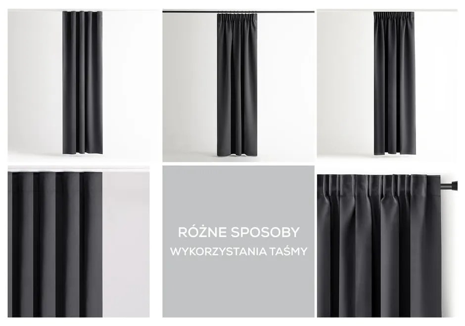 Tmavosivý dimout záves 140x245 cm Kierra – Restilo