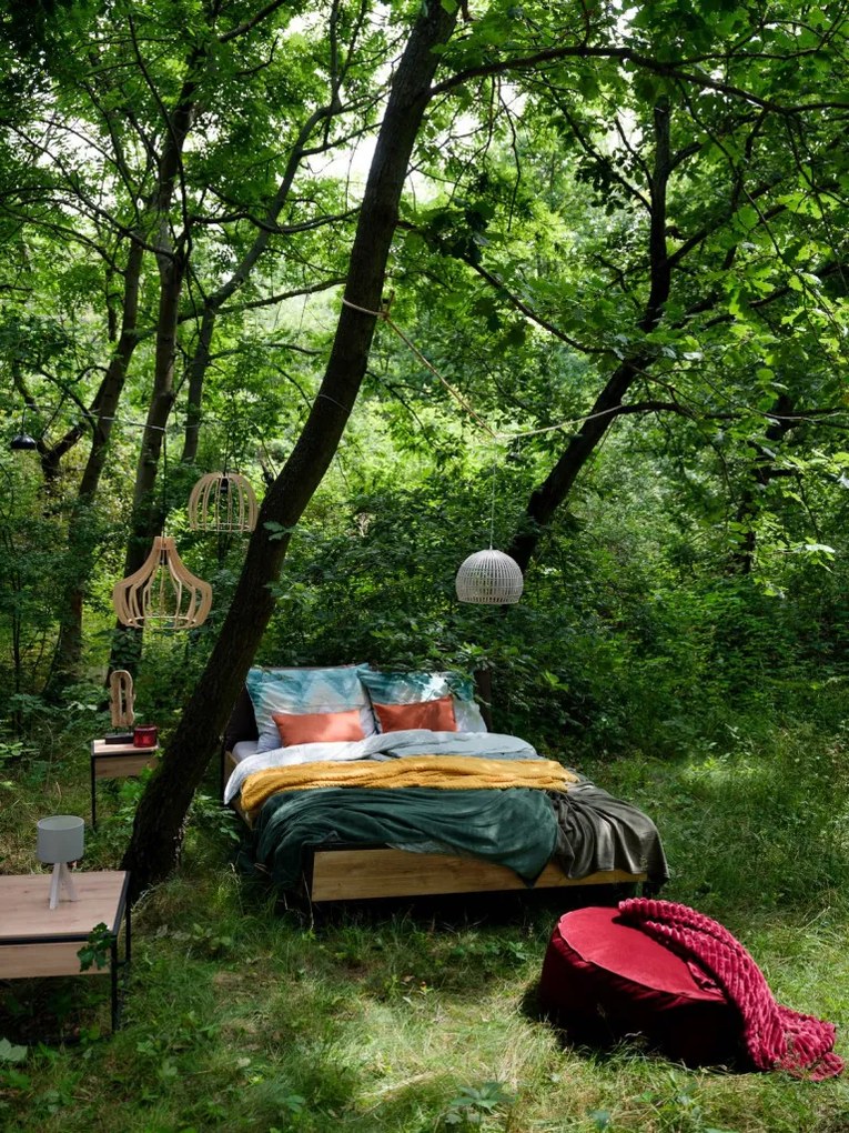 Posteľ Detroit 180x200 cm, doskový dub