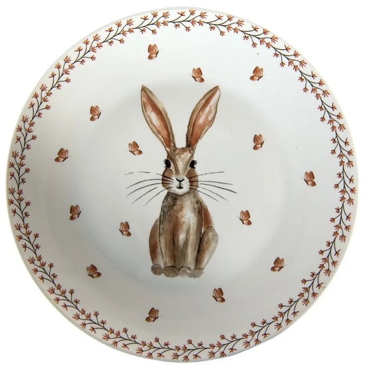 Dezertný tanierik Rustic Easter Bunny - Ø 20*2 cm
