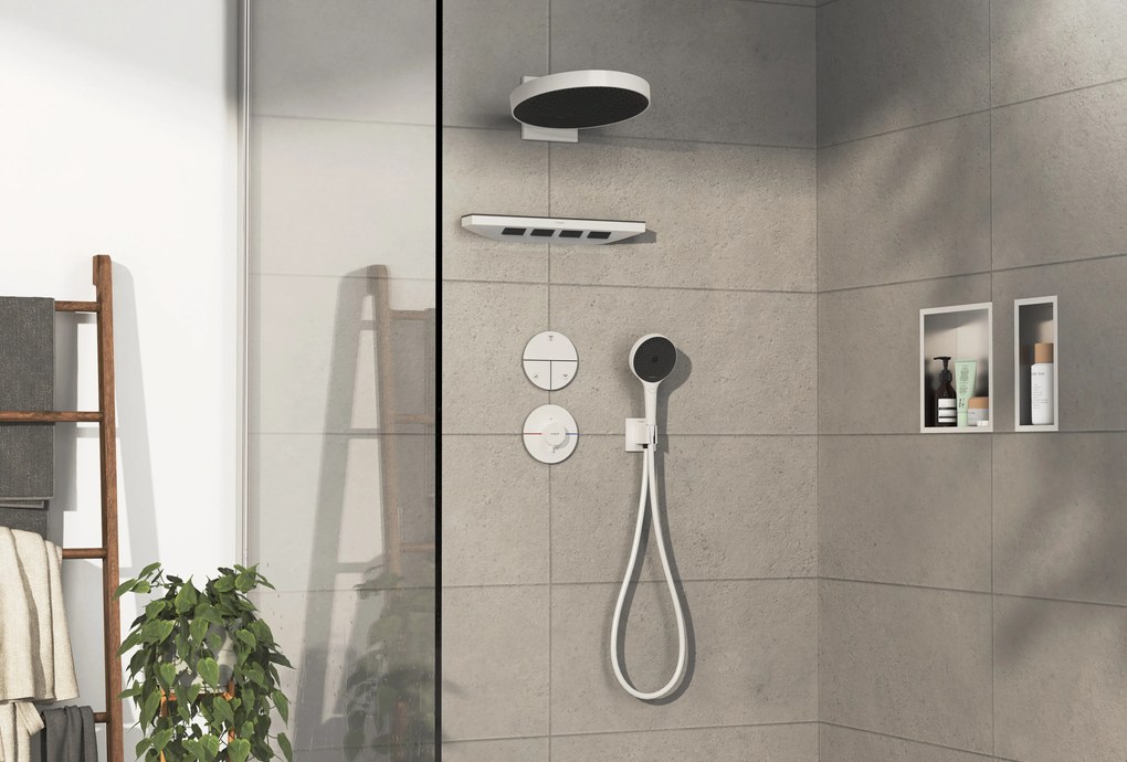 Hansgrohe ShowerSelect Comfort S, ventil pod omietku pre 3 spotrebiče, biela matná, HAN-15558700