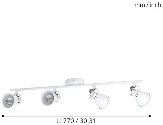 Eglo 98396 - LED Bodové svietidlo SERAS 4xLED/3,3W/230V