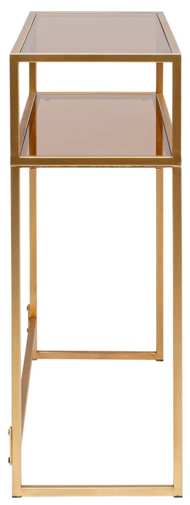 Loft Gold konzolový stolík zlatý 85x80cm