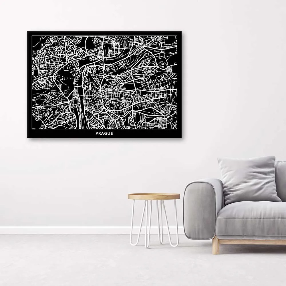 Gario Obraz na plátne Plán mesta Praha Rozmery: 60 x 40 cm