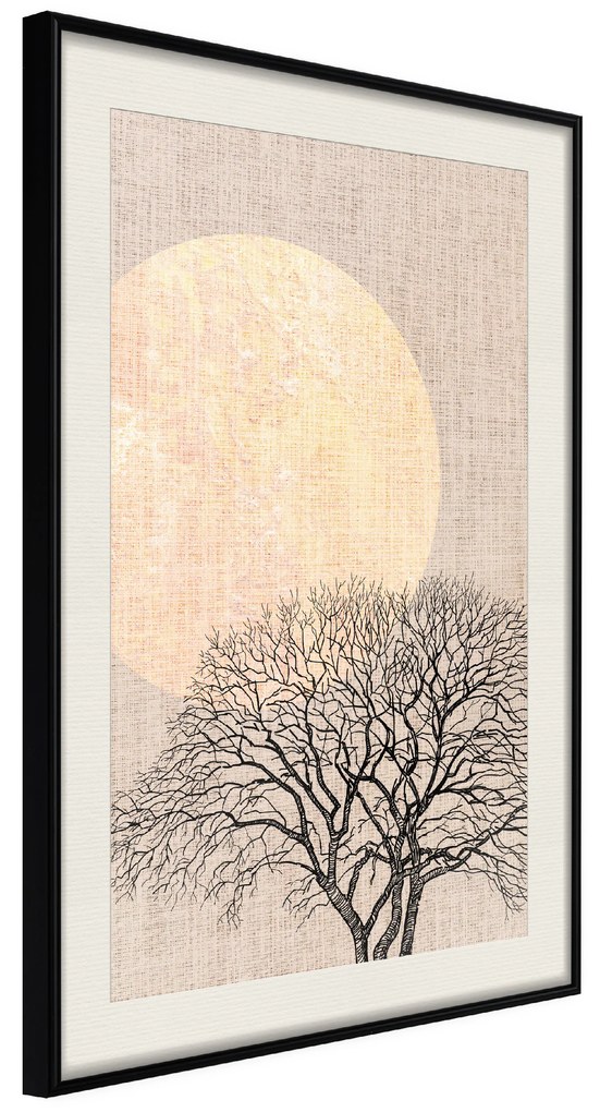 Artgeist Plagát - Morning Full Moon [Poster] Veľkosť: 20x30, Verzia: Zlatý rám s passe-partout