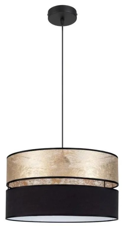 Luster na lanku LIMA 1xE27/60W/230V zlatá/čierna
