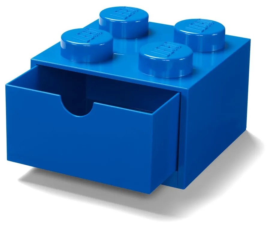 Modrý stolový box so zásuvkou LEGO®, 15 x 16 cm