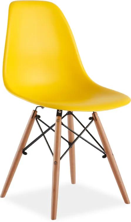 SIGNAL Enzo jedálenská stolička buk / žltá