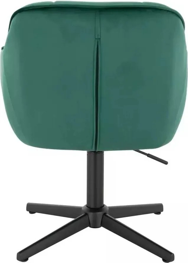 LuxuryForm DESIGN Stolička AVOLA VELUR na čiernom kríži - zelená