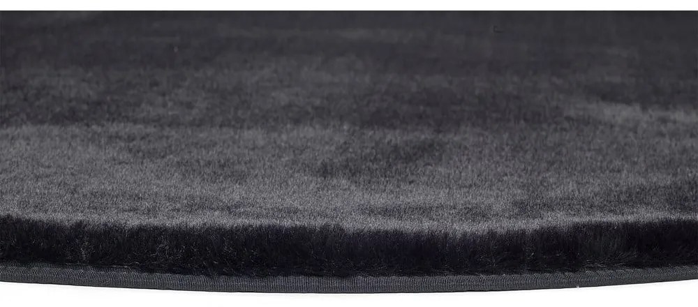 Čierny koberec Universal Fox Liso, Ø 120 cm