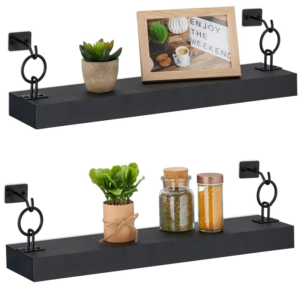 Sada 2 nástenných políc RD44758