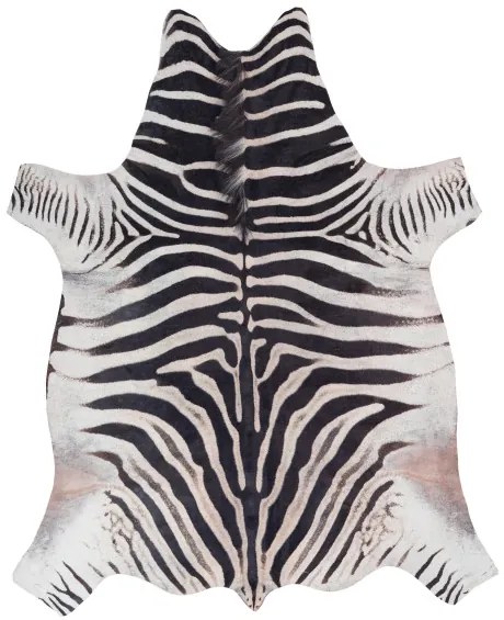 Obsession, Kusový koberec Toledo 192 black white, 155x190 tvar kožušiny, čiernobiela, chodba / predsieň