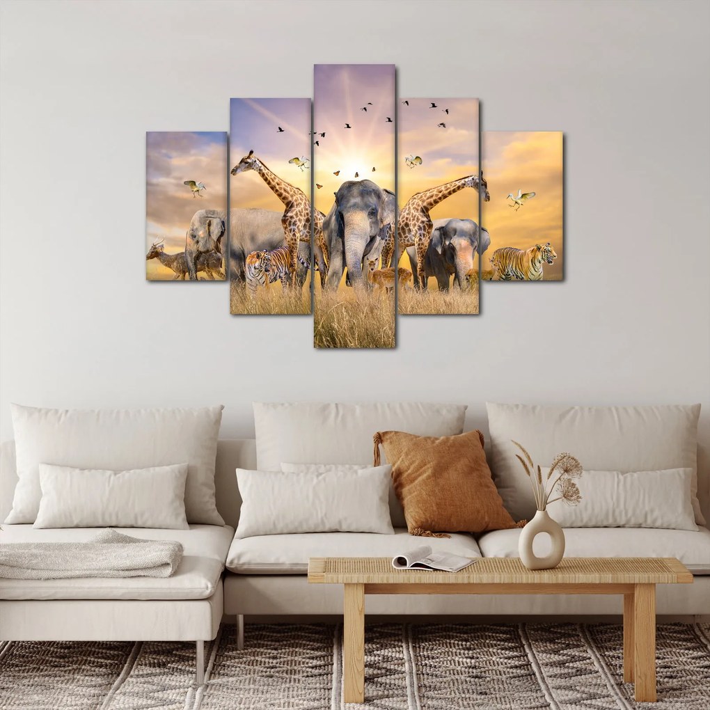 Obraz - Africké zvieratá (150x105 cm)