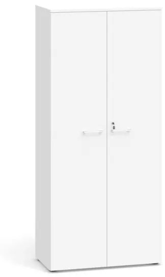 Kancelárska skriňa s dverami, 1781 x 800 x 420 mm, biela