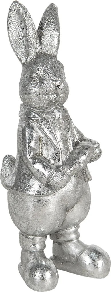 56 / 5000 Výsledky překladu Strieborná dekorácie králika s mrkvou métallique - 6 * 6 * 13 cm