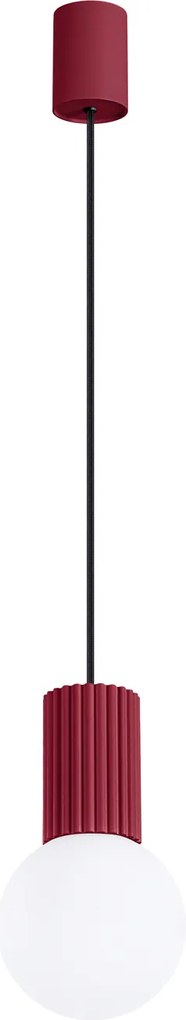 Závesné svietidlo Halo, 1x biele sklenené tienidlo, bo