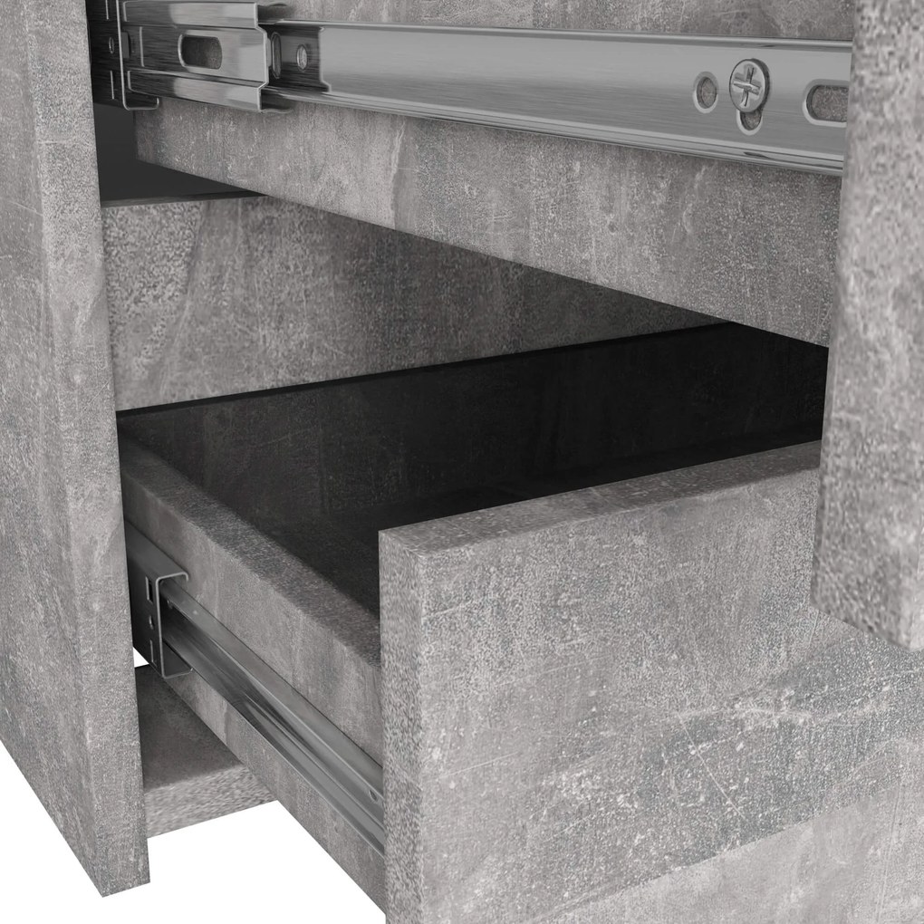 Komoda CL 100 cm 6 zásuviek betón