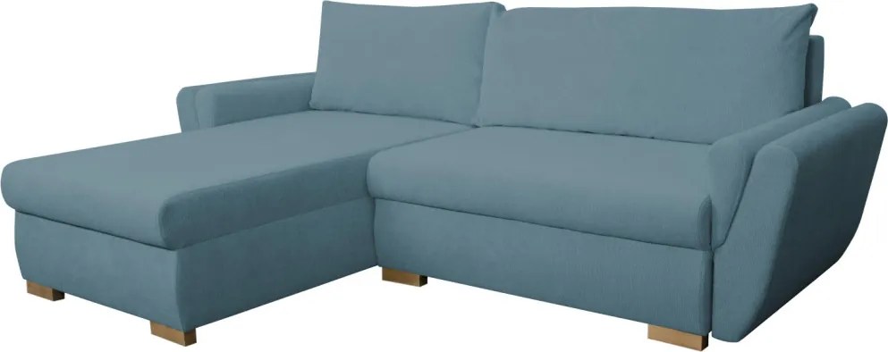 Rohová sedačka Helvetius, modrá látka