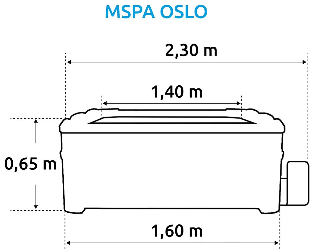 Marimex | Vírivý bazén MSPA Oslo Sapphire F-SA063W | 11400283