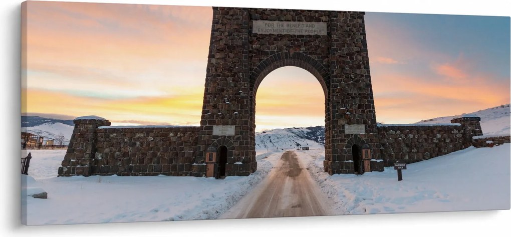 Obraz brány, Yellowstone (120x50 cm)
