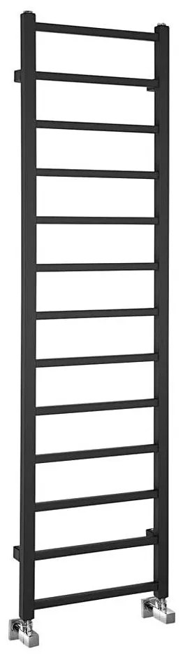 Sapho - Kúpeľňový radiátor METRO DOS 323W 40x150 cm matná čierna