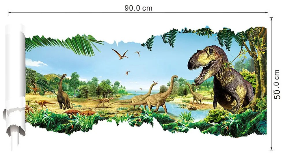 Veselá Stena Samolepka Dinosaure a Tyranosaure