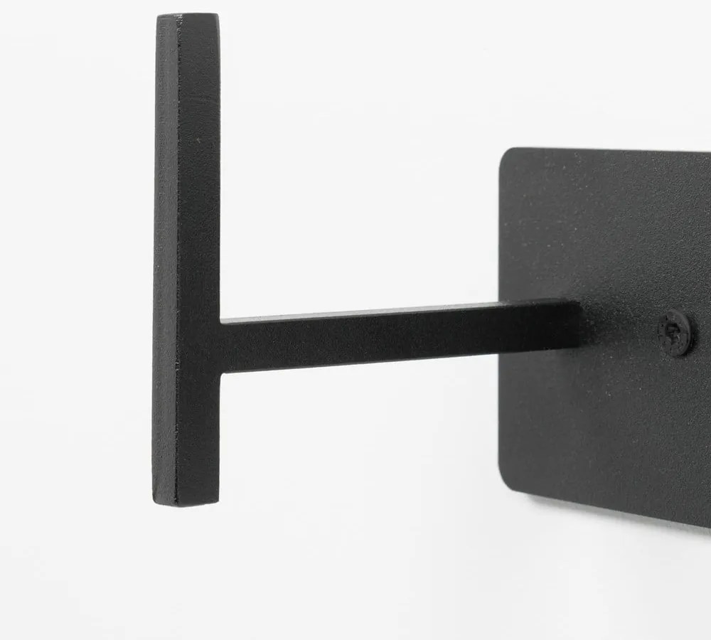Čierny kovový nástenný vešiak 44 cm Chapman – Spinder Design