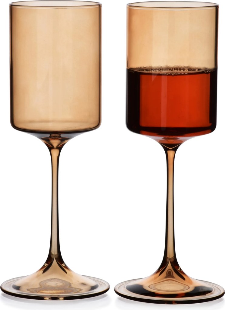 Sada 4 ks pohárov ROMANE 300 ml medová