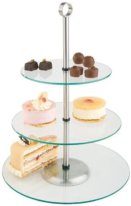 Etažér sklenený 40 cm