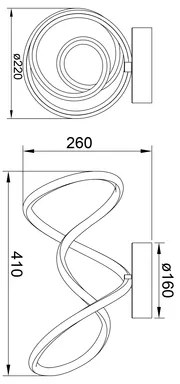 Stropné svietidlo s LED páskou čierne CLINT 41 cm